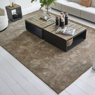 Riviera Maison Vloerkleed 'Delfina' 240 x 330cm, kleur Taupe