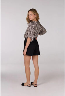 Rixt top wa100 wide fit short sleeve sand Bruin - 40