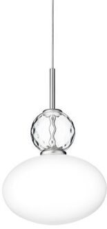 Rizzatto 32 Hanglamp - Zilver - Opaal