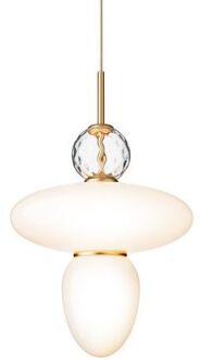 Rizzatto 43 Hanglamp - Messing - Opaal Goud