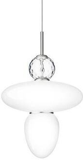 Rizzatto 43 Hanglamp - Zilver - Opaal