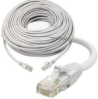 RJ45 Cat5e Lan-kabel Ethernet Patch Lood Korte-Lange 15m 20m 30m 50m voor 3.0mp 4.mp 1080p POE CCTV NVR Systeem