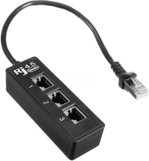 RJ45 Male Naar 3 RJ45 Vrouwelijke Poort Netwerk Extender Kabel Splitter Lan Ethernet