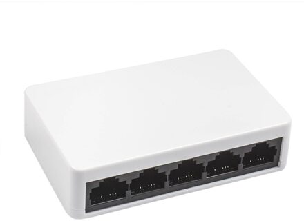 RJ45 Netwerk Switch 5 Poorten Fast Ethernet 10/100Mbps Lan Switcher Hub Met Power Adapter Voor Pc Desktop Eu plug