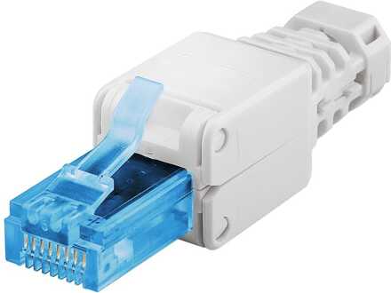 RJ45 toolless connector voor CAT6a UTP netwerkkabel