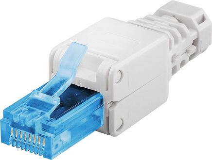 RJ45 toolless connector voor CAT6a UTP netwerkkabel