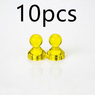 Rkzct 7 Pcs 10 Pcs Gemengde Kleur 11 Mm Transparante Kleurrijke Magnetische Punaise Eenvoudige Mode Onderwijs Magnetische Punaise Voor Kantoor geel 10stk