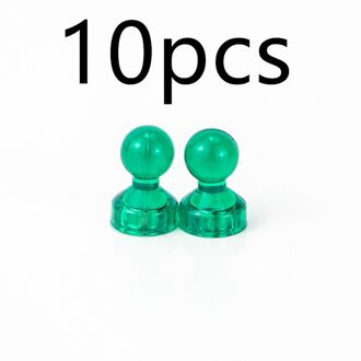 Rkzct 7 Pcs 10 Pcs Gemengde Kleur 11 Mm Transparante Kleurrijke Magnetische Punaise Eenvoudige Mode Onderwijs Magnetische Punaise Voor Kantoor groen 10stk