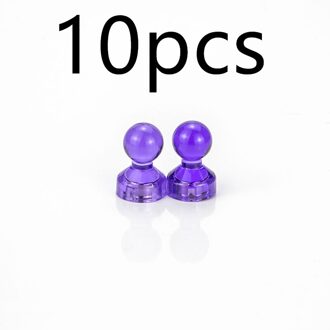Rkzct 7 Pcs 10 Pcs Gemengde Kleur 11 Mm Transparante Kleurrijke Magnetische Punaise Eenvoudige Mode Onderwijs Magnetische Punaise Voor Kantoor paars 10stk