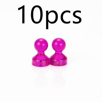 Rkzct 7 Pcs 10 Pcs Gemengde Kleur 11 Mm Transparante Kleurrijke Magnetische Punaise Eenvoudige Mode Onderwijs Magnetische Punaise Voor Kantoor roos rood 10stk