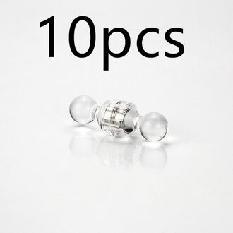 Rkzct 7 Pcs 10 Pcs Gemengde Kleur 11 Mm Transparante Kleurrijke Magnetische Punaise Eenvoudige Mode Onderwijs Magnetische Punaise Voor Kantoor wit 10stk