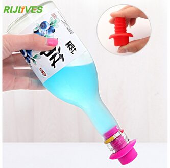 RLJLIVES 2 Stks/set Hoed Vorm Wijn Flessenstop Siliconen Behoud Rode Wijnfles Stoppers Wijn Champagne Stopper