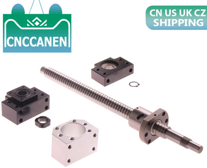 RM/SFU2005 Ballscrew 200 300 500 600 800 1000 1200 1500 mm& 1Set BK15BF15 & DSG20H Ballnut Housing Ball Screw Set For CNC Router