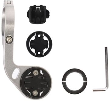 Road Fiets Mountainbike Fietsen Mtb Aluminium Computer Stopwatch Snelheidsmeter Stuur Mount Houder Voor Garmin Bryton Cateye A zilver