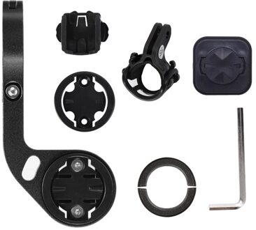 Road Fiets Mountainbike Fietsen Mtb Aluminium Computer Stopwatch Snelheidsmeter Stuur Mount Houder Voor Garmin Bryton Cateye D zwart