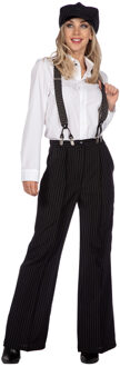 Roaring 20's Krijtstreep Broek Premium Zwart
