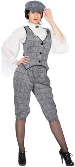 Roaring 20's Lizzie Peaky Blinders kostuum Zilver - Grijs