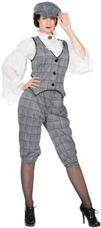 Roaring 20's Lizzie Peaky Blinders kostuum Zilver - Grijs