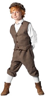 Roaring 20's Peaky Blinders Kostuum Kind Bruin - Kastanje