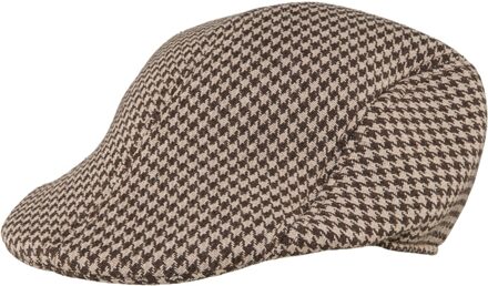 Roaring Twenties Platte Pet Beige Geruit Geel - Beige - Creme, Multikleur - Print