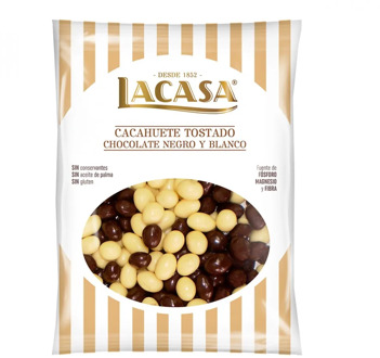 Roasted Peanut with black and white chocolate · 450g.