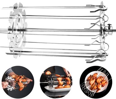 Roaster Rotisserie Spiesjes Naald Kooi Lange Bbq Naald Voor Oven Kebab Maker Grill Air Friteuse Voor Vlees Vis Groenten 20/25Cm length 20cm