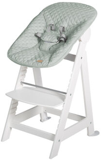 Roba Trap kinderstoel Born Up wit Set 2 in 1 incl. opzetstuk Style frosty green