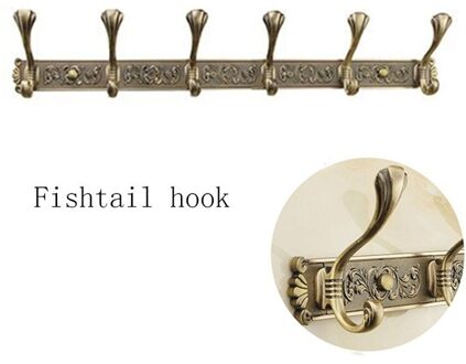 Robe Haken Luxe Badkamer Muur Carving Antieke Robe Haken 5 Rij Haak Jas Hange B-6