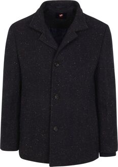 Robert Coat Wol Navy Donkerblauw - 54