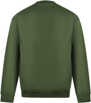 Roberto Cavalli Cavalli Class Leoplardprint Logo Olijfgroene Trui