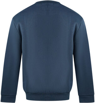 Roberto Cavalli Cavalli Class Luipaardprint Logo Marineblauwe Trui - S