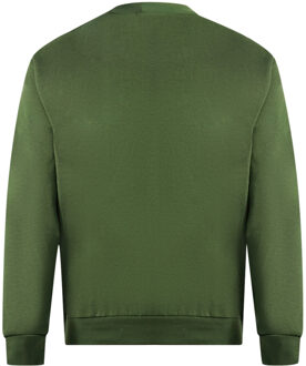 Roberto Cavalli Cavalli Class Print Logo Olijfgroene Trui