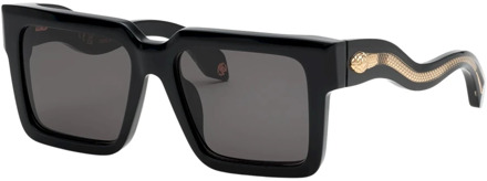 Roberto Cavalli Dames zonnebril vierkant zwart glanzend Roberto Cavalli , Black , Dames - 55 MM
