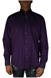 Roberto Cavalli Overhemd Roberto Cavalli , Purple , Heren - Xl,L,M,S