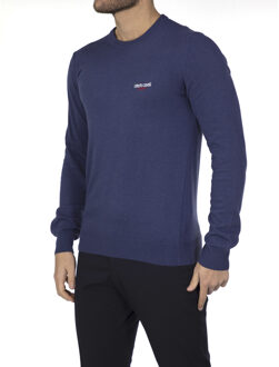 Roberto Cavalli Sport Slank model Volledige mouw Blauw - XL