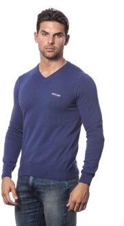 Roberto Cavalli Sport   Slank model  Volledige mouw Blauw
