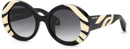 Roberto Cavalli Stijlvolle zonnebril voor modebewuste vrouwen Roberto Cavalli , Black , Dames - 52 MM