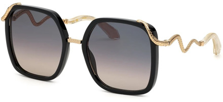 Roberto Cavalli Stijlvolle zonnebril voor modebewuste vrouwen Roberto Cavalli , Black , Dames - 55 MM