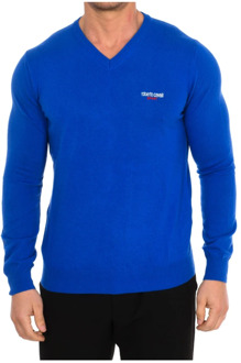 Roberto Cavalli Sweatshirts Roberto Cavalli , Blue , Heren - Xl,L