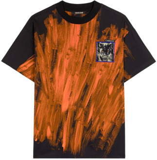 Roberto Cavalli T-shirt Roberto Cavalli , Orange , Heren - Xl,M