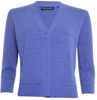 Roberto Sarto vest Cardigan v-neck 411148/h762 blue (ocean blue) Roberto sarto , Blue , Dames - 3Xl,4Xl
