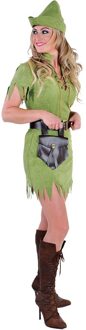 Robin Hood meisje kostuum elite groen