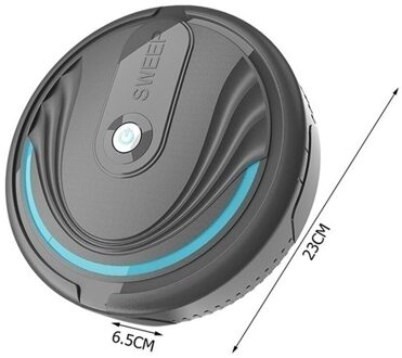 Robot Stofzuiger Sweep Multifunctionele Smart Floor Cleaner Oplaadbare Smart Vegen Robot Droog Nat Vegen Stofzuiger zwart