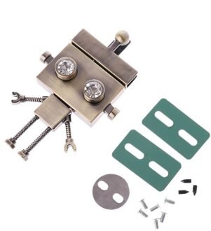 Robot Vorm Sluiting Turn Lock Twist Sloten Metalen Hardware Voor Diy Handtas Schoudertas Purse W0YF bronzen