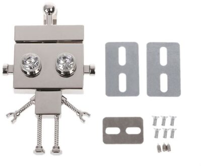 Robot Vorm Sluiting Turn Lock Twist Sloten Metalen Hardware Voor Diy Handtas Schoudertas Purse W0YF Zilver