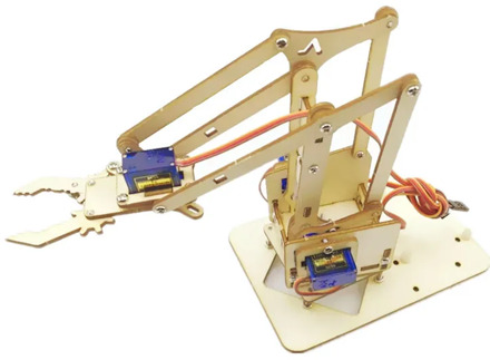 Robotic arm Plank 4 DOF robot robotic arm wooden splicing rudder SG90 Steering gear 0.1-X