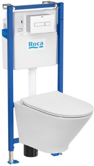 Roca Gap Inbouwtoilet Set Met Randloze Toiletpot - Wit