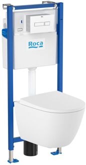 Roca Inbouwtoilet Set Met Randloze Toiletpot - Wit Mat