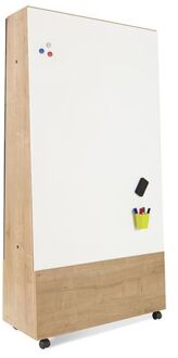 Rocada Natural verrijdbaar statief - Houten zuil voor 2 Skin Whiteboards van 100 x 150 cm