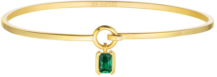 Roccanova Goud Vergulde Armband met Groene Zirkonia Stenen Sif Jakobs Jewellery , Yellow , Dames - ONE Size